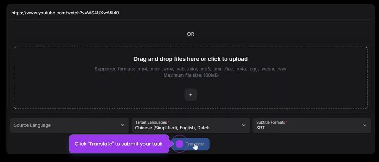 YouTube subtitle generator - AI generating subtitles automatically